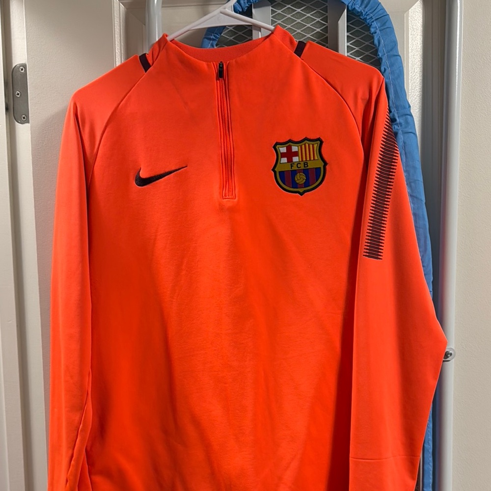 Nike FC Barcelona Orange Pullover